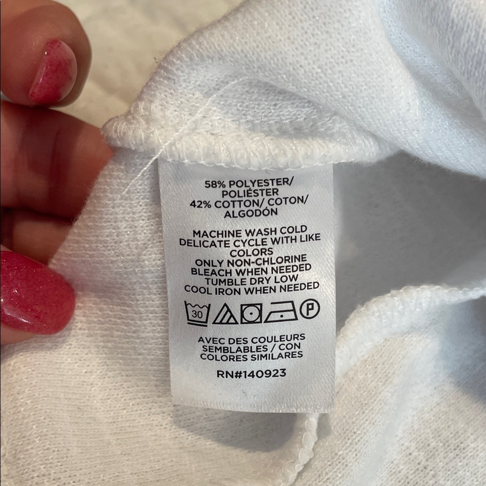 NWT-LOFT white Textured vest Top with Gold Buttons and pockets Size XL - Picture 6 of 7